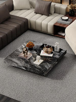 Stylish Marble and Stainless Steel Tea Table - Modern Living Room Centerpiece flsd-5183