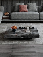 Stylish Marble and Stainless Steel Tea Table - Modern Living Room Centerpiece flsd-5183