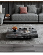 Stylish Marble and Stainless Steel Tea Table - Modern Living Room Centerpiece flsd-5183