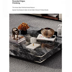 Stylish Marble and Stainless Steel Tea Table - Modern Living Room Centerpiece flsd-5183