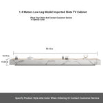 Stylish Modern TV Cabinet with Ceramic Sintered Stone Top, Pine Accents, and Durable Metal Frame - Perfect Home Entertainment Center flsd-5184