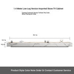 Stylish Modern TV Cabinet with Ceramic Sintered Stone Top, Pine Accents, and Durable Metal Frame - Perfect Home Entertainment Center flsd-5184