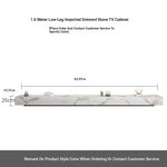 Stylish Modern TV Cabinet with Ceramic Sintered Stone Top, Pine Accents, and Durable Metal Frame - Perfect Home Entertainment Center flsd-5184