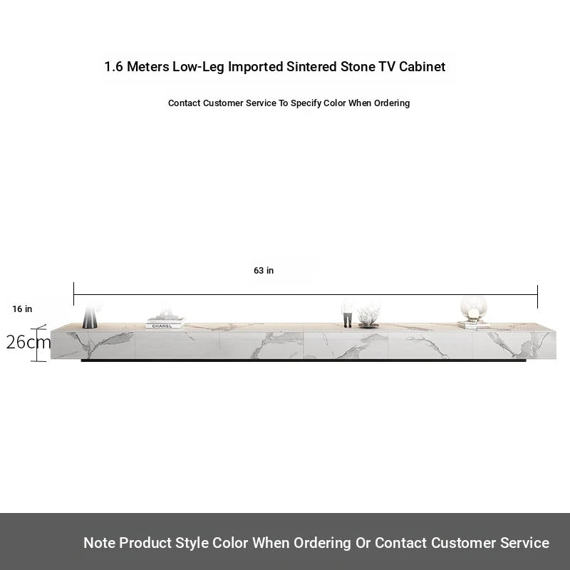 Stylish Modern TV Cabinet with Ceramic Sintered Stone Top, Pine Accents, and Durable Metal Frame - Perfect Home Entertainment Center flsd-5184