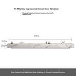 Stylish Modern TV Cabinet with Ceramic Sintered Stone Top, Pine Accents, and Durable Metal Frame - Perfect Home Entertainment Center flsd-5184