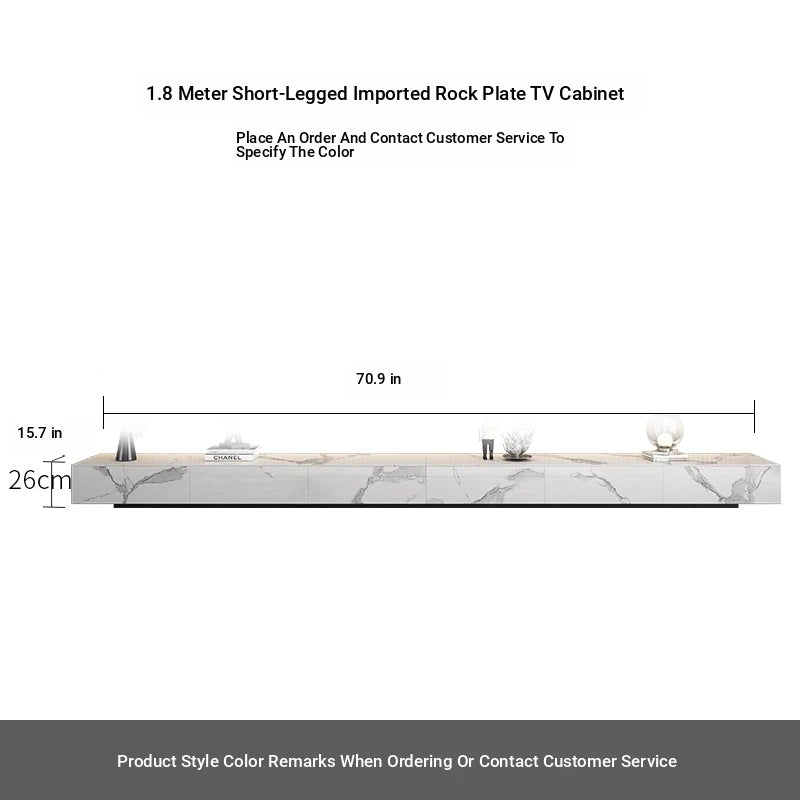 Stylish Modern TV Cabinet with Ceramic Sintered Stone Top, Pine Accents, and Durable Metal Frame - Perfect Home Entertainment Center flsd-5184