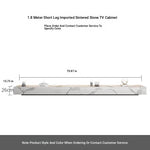 Stylish Modern TV Cabinet with Ceramic Sintered Stone Top, Pine Accents, and Durable Metal Frame - Perfect Home Entertainment Center flsd-5184