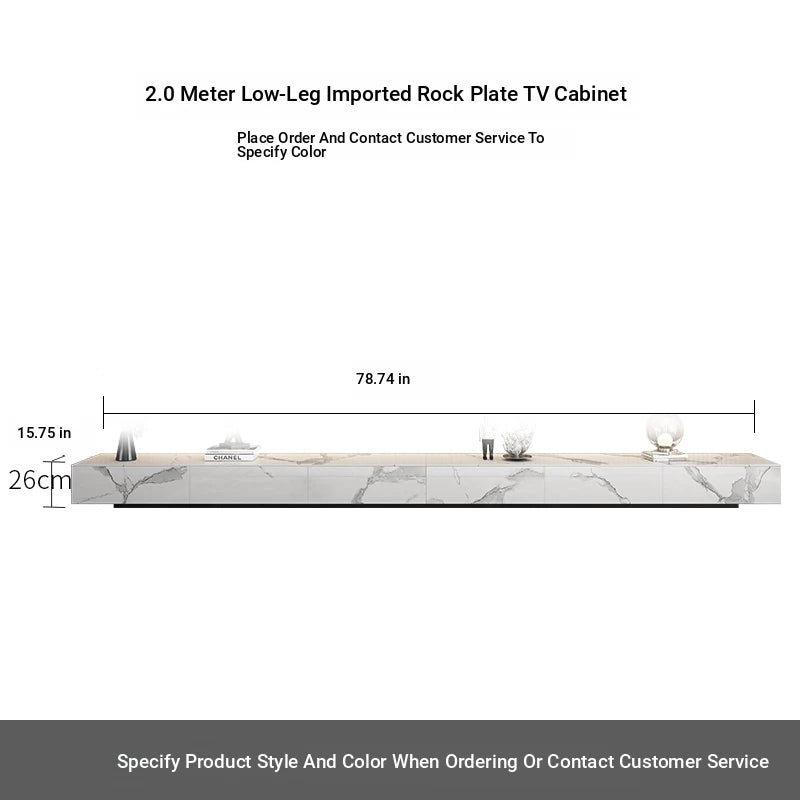 Stylish Modern TV Cabinet with Ceramic Sintered Stone Top, Pine Accents, and Durable Metal Frame - Perfect Home Entertainment Center flsd-5184