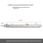 Stylish Modern TV Cabinet with Ceramic Sintered Stone Top, Pine Accents, and Durable Metal Frame - Perfect Home Entertainment Center flsd-5184