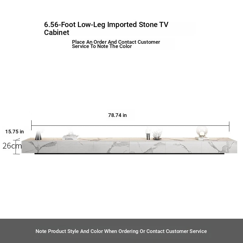Stylish Modern TV Cabinet with Ceramic Sintered Stone Top, Pine Accents, and Durable Metal Frame - Perfect Home Entertainment Center flsd-5184