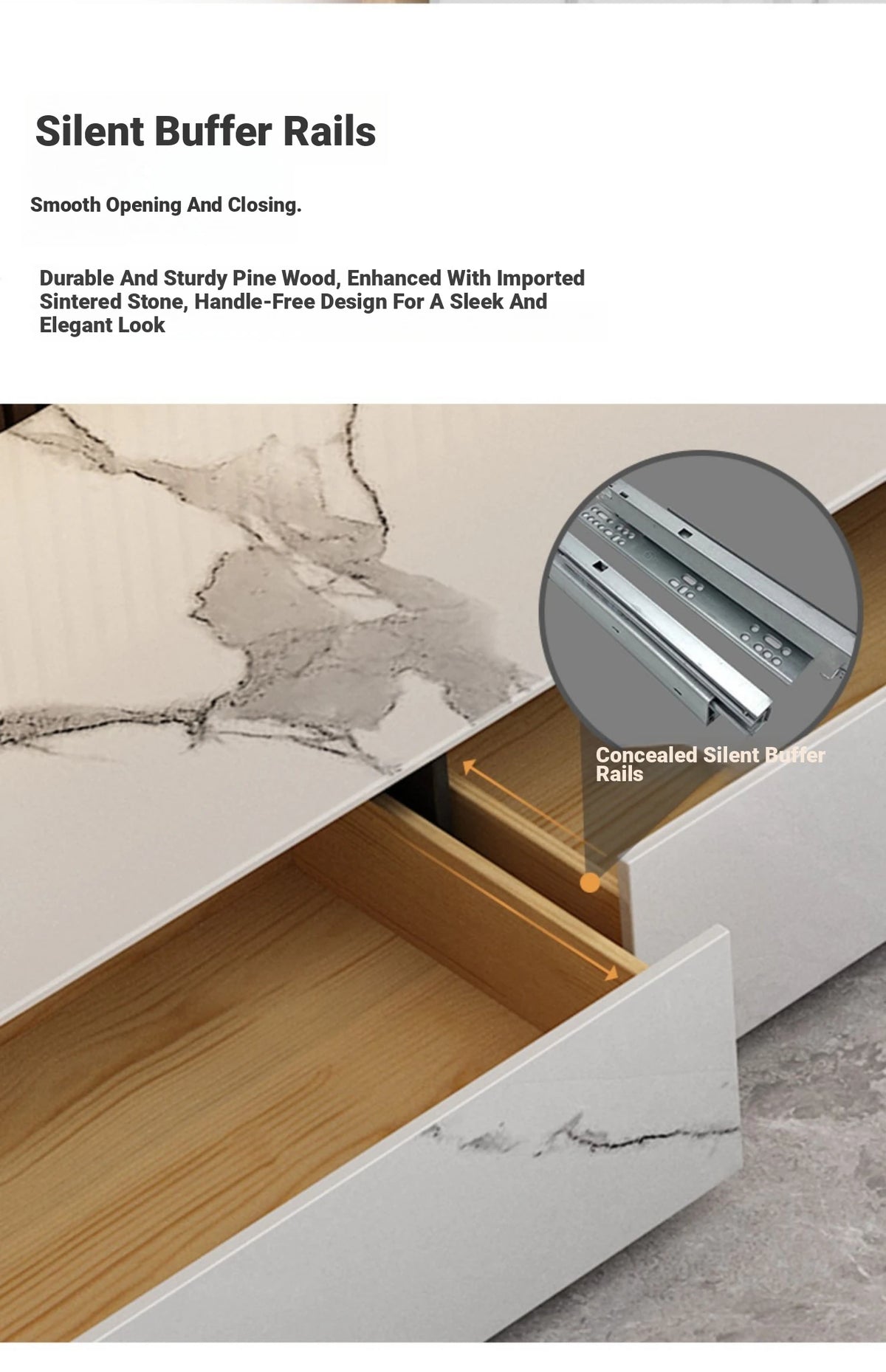 Stylish Modern TV Cabinet with Ceramic Sintered Stone Top, Pine Accents, and Durable Metal Frame - Perfect Home Entertainment Center flsd-5184