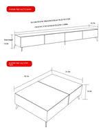 Stylish Modern TV Cabinet with Ceramic Sintered Stone Top, Pine Accents, and Durable Metal Frame - Perfect Home Entertainment Center flsd-5184