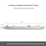 Stylish Modern TV Cabinet with Ceramic Sintered Stone Top, Pine Accents, and Durable Metal Frame - Perfect Home Entertainment Center flsd-5184