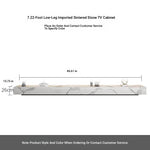 Stylish Modern TV Cabinet with Ceramic Sintered Stone Top, Pine Accents, and Durable Metal Frame - Perfect Home Entertainment Center flsd-5184