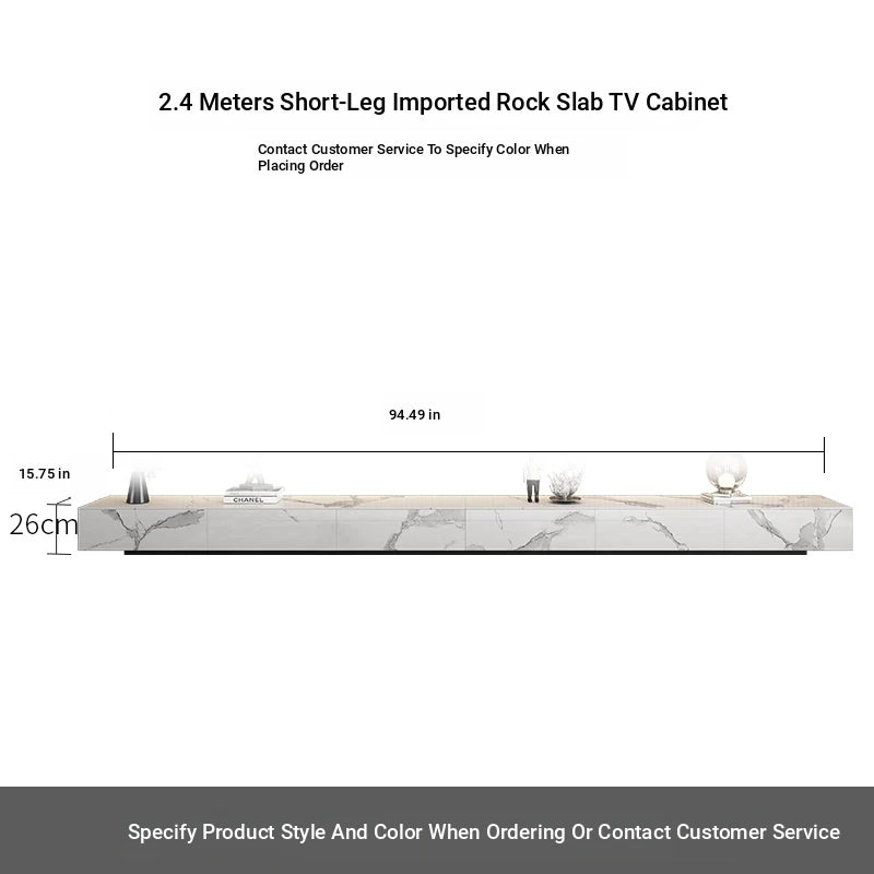 Stylish Modern TV Cabinet with Ceramic Sintered Stone Top, Pine Accents, and Durable Metal Frame - Perfect Home Entertainment Center flsd-5184