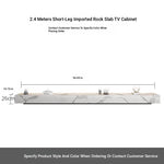 Stylish Modern TV Cabinet with Ceramic Sintered Stone Top, Pine Accents, and Durable Metal Frame - Perfect Home Entertainment Center flsd-5184