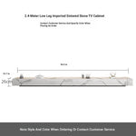 Stylish Modern TV Cabinet with Ceramic Sintered Stone Top, Pine Accents, and Durable Metal Frame - Perfect Home Entertainment Center flsd-5184