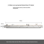 Stylish Modern TV Cabinet with Ceramic Sintered Stone Top, Pine Accents, and Durable Metal Frame - Perfect Home Entertainment Center flsd-5184