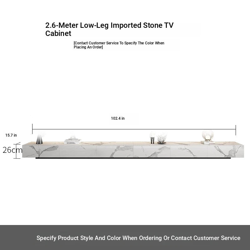 Stylish Modern TV Cabinet with Ceramic Sintered Stone Top, Pine Accents, and Durable Metal Frame - Perfect Home Entertainment Center flsd-5184