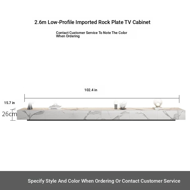 Stylish Modern TV Cabinet with Ceramic Sintered Stone Top, Pine Accents, and Durable Metal Frame - Perfect Home Entertainment Center flsd-5184