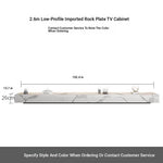 Stylish Modern TV Cabinet with Ceramic Sintered Stone Top, Pine Accents, and Durable Metal Frame - Perfect Home Entertainment Center flsd-5184