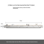 Stylish Modern TV Cabinet with Ceramic Sintered Stone Top, Pine Accents, and Durable Metal Frame - Perfect Home Entertainment Center flsd-5184