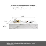Modern Ceramic Sintered Stone Coffee Table with Pine and Metal Accents – Stylish Living Room Furniture flsd-5185