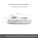 Modern Ceramic Sintered Stone Coffee Table with Pine and Metal Accents – Stylish Living Room Furniture flsd-5185