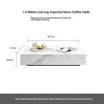 Modern Ceramic Sintered Stone Coffee Table with Pine and Metal Accents – Stylish Living Room Furniture flsd-5185