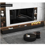 Modern Ceramic Sintered Stone Coffee Table with Pine and Metal Accents – Stylish Living Room Furniture flsd-5185