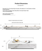 Modern Ceramic Sintered Stone Coffee Table with Pine and Metal Accents – Stylish Living Room Furniture flsd-5185