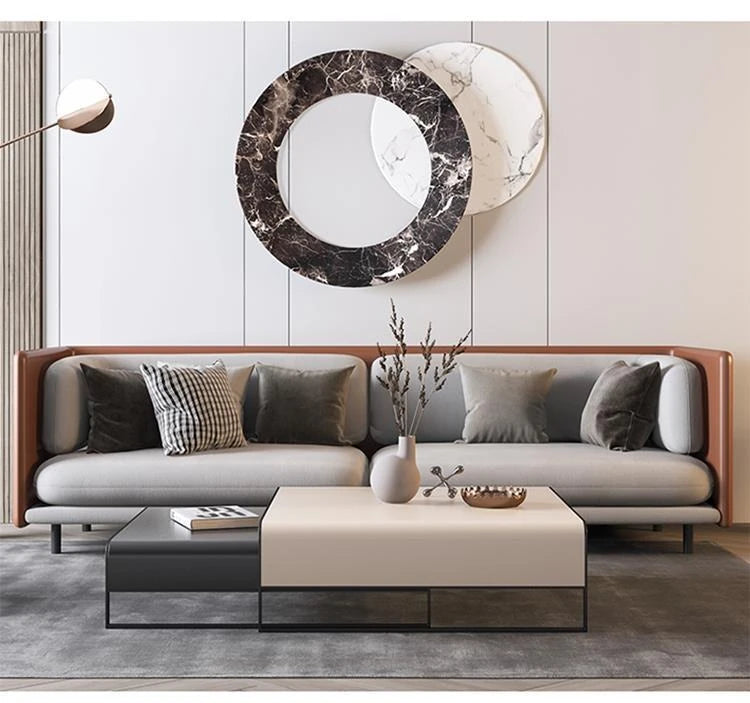 Stylish Synthetic Leather and Carbon Steel Tea Table - Modern Home Decor Piece flsd-5187
