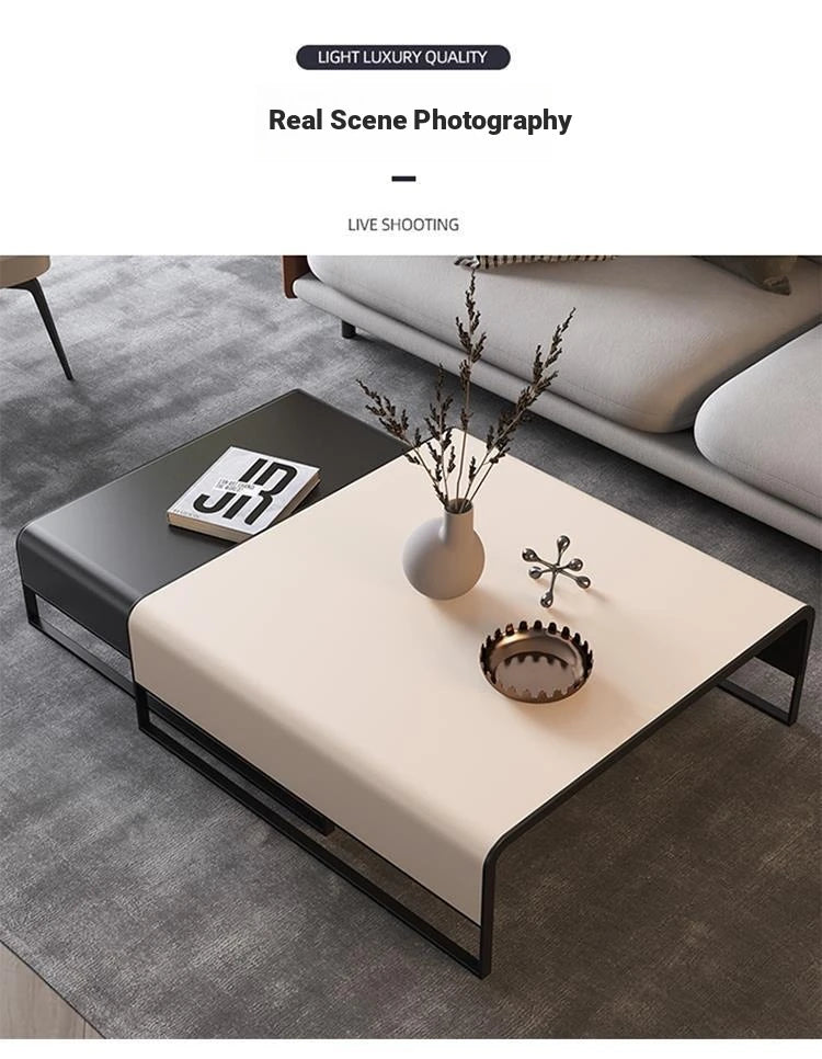 Stylish Synthetic Leather and Carbon Steel Tea Table - Modern Home Decor Piece flsd-5187