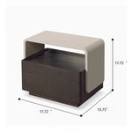 Modern Red Oak Bedside Cupboard with Minimalist Design – Stylish Nightstand for Bedroom Storage flsd-5188