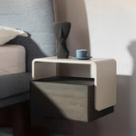 Modern Red Oak Bedside Cupboard with Minimalist Design – Stylish Nightstand for Bedroom Storage flsd-5188