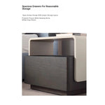 Modern Red Oak Bedside Cupboard with Minimalist Design – Stylish Nightstand for Bedroom Storage flsd-5188