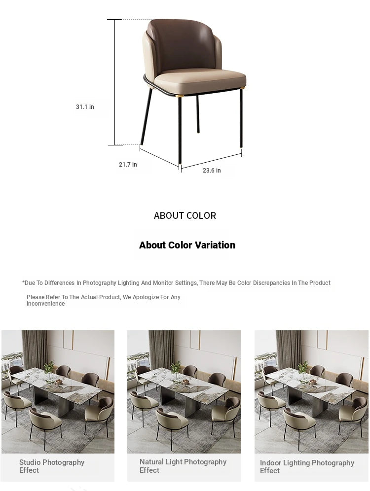 Elegant Ceramic Sintered Stone Dining Table with Stainless Steel Base - Modern Multi-Layer Design for Your Home flsd-5190