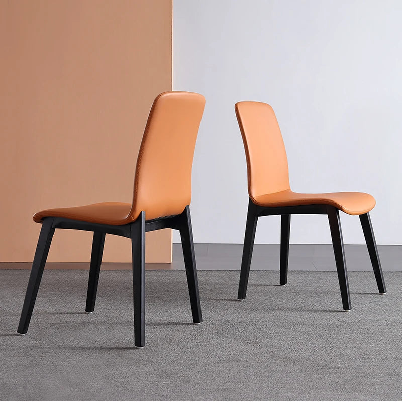 Stylish Ash Wood Dining Chair with Synthetic Leather Seat – Modern Comfort and Elegance for Your Space flsd-5191