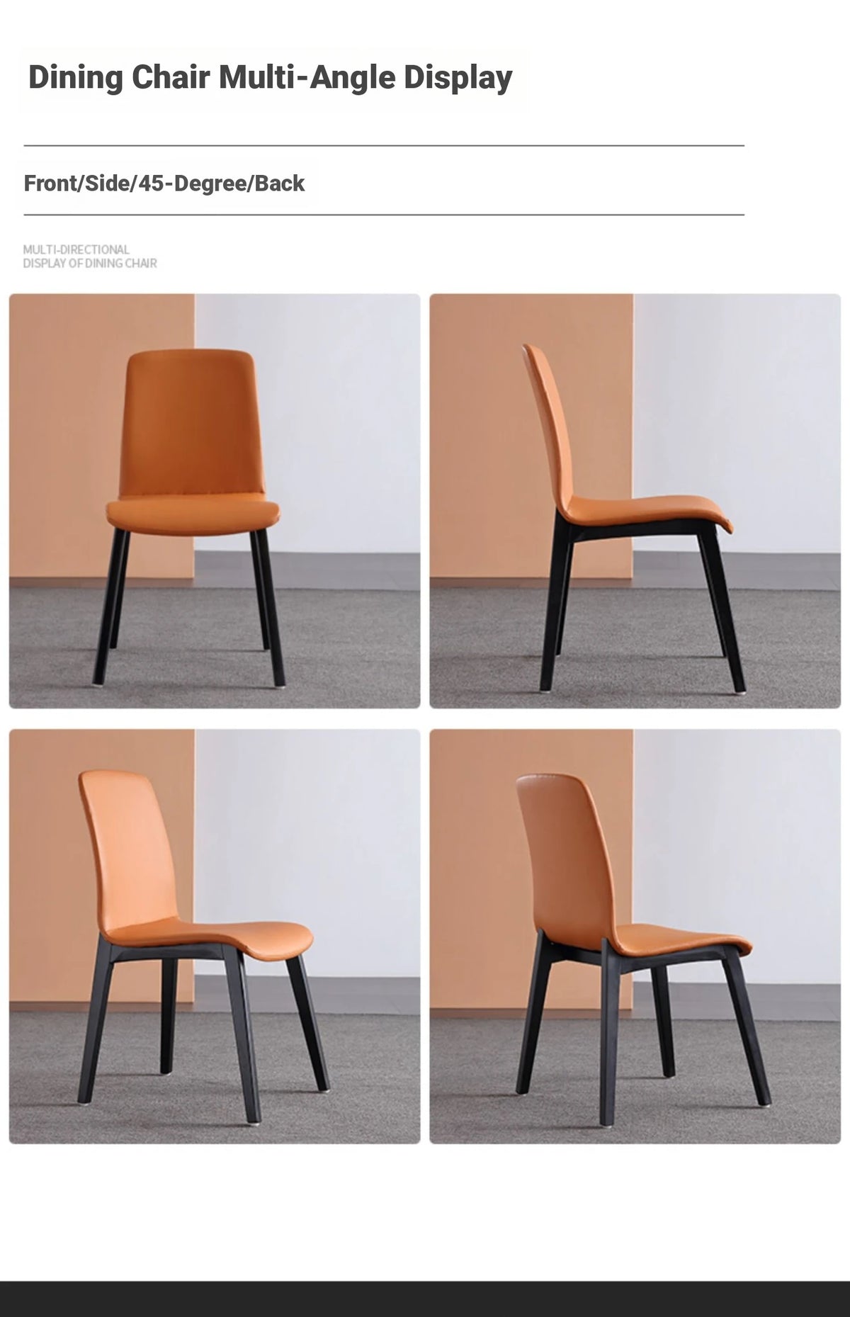 Stylish Ash Wood Dining Chair with Synthetic Leather Seat – Modern Comfort and Elegance for Your Space flsd-5191