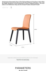 Stylish Ash Wood Dining Chair with Synthetic Leather Seat – Modern Comfort and Elegance for Your Space flsd-5191