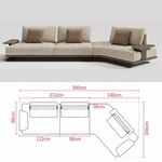 Solid Wood Sectional Sofa, Modern Chinese Style, Italian Minimalist Luxury fly-0422-78