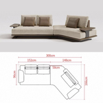 Solid Wood Sectional Sofa, Modern Chinese Style, Italian Minimalist Luxury fly-0422-78