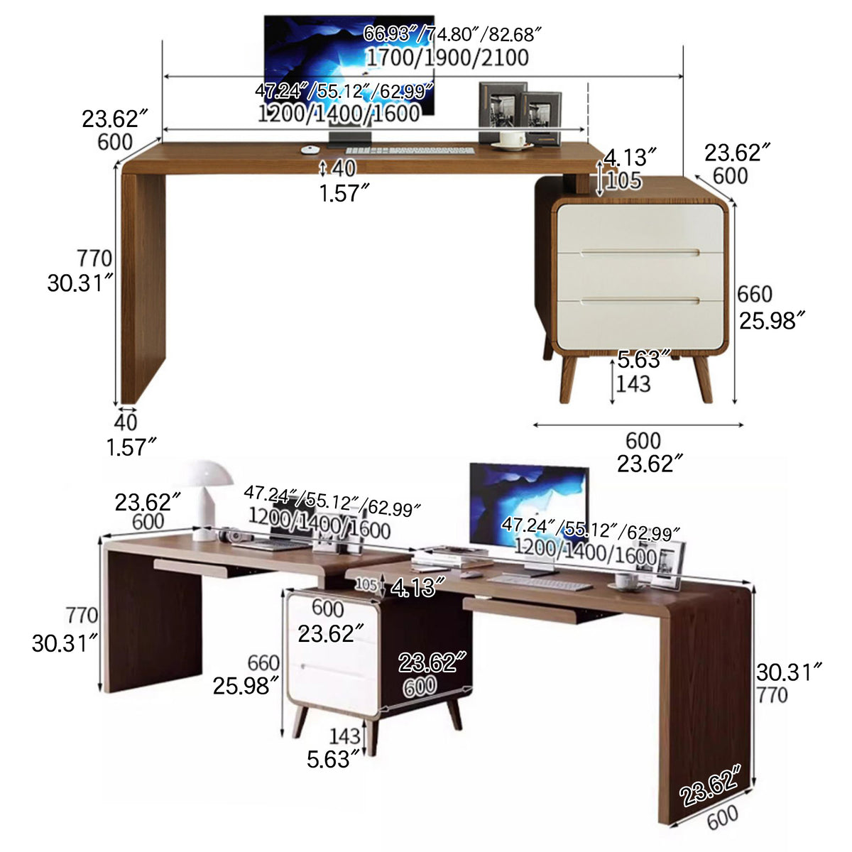 Premium Quality Brown Ash and Pine Wood Dining Table - Elegant Home Decor fmbs-001