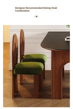 Sleek Ash Wood & Sintered Stone Dining Table – Modern Elegance for Your Home fme-3124