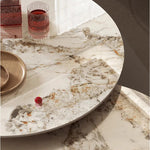 Elegant Sintered Stone Coffee Table Set - Modern Round Design for Stylish Living Rooms fme-3128