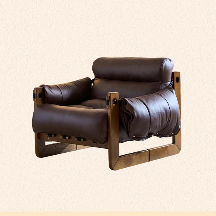 Luxurious Genuine Leather Chair - Stylish Comfort for Modern Living Rooms fme-3130