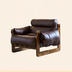 Luxurious Genuine Leather Chair - Stylish Comfort for Modern Living Rooms fme-3130