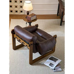 Luxurious Genuine Leather Chair - Stylish Comfort for Modern Living Rooms fme-3130