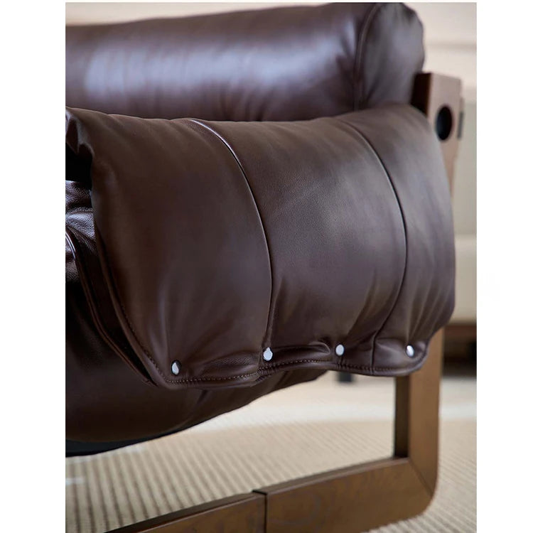 Luxurious Genuine Leather Chair - Stylish Comfort for Modern Living Rooms fme-3130
