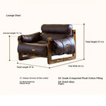 Luxurious Genuine Leather Chair - Stylish Comfort for Modern Living Rooms fme-3130